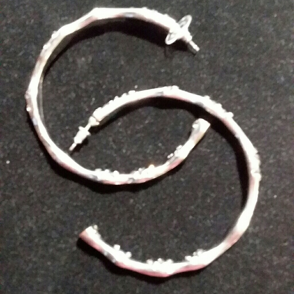 Open Hoop with Crystal